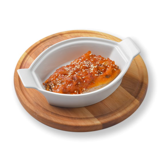 ЗАПЕЧЕНА РИБА З АНАНАСОМ ТА ОВОЧАМИ ПІД ТОМАТНИМ СОУСОМ