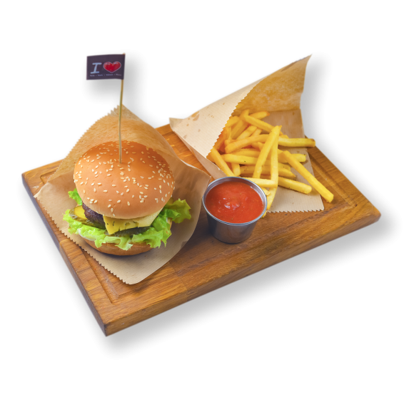 БУРГЕР  З ЯЙЦЕМ ТА БЕКОНОМ