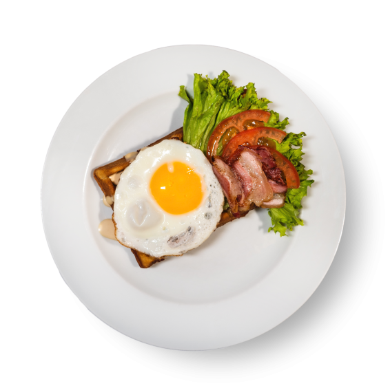 ВІДЕНСЬКІ ВАФЛІ З ЯЙЦЕМ ТА БЕКОНОМ