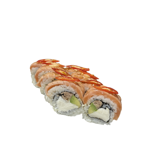 Рол Філадельфія з запеченим лососем та Чілі